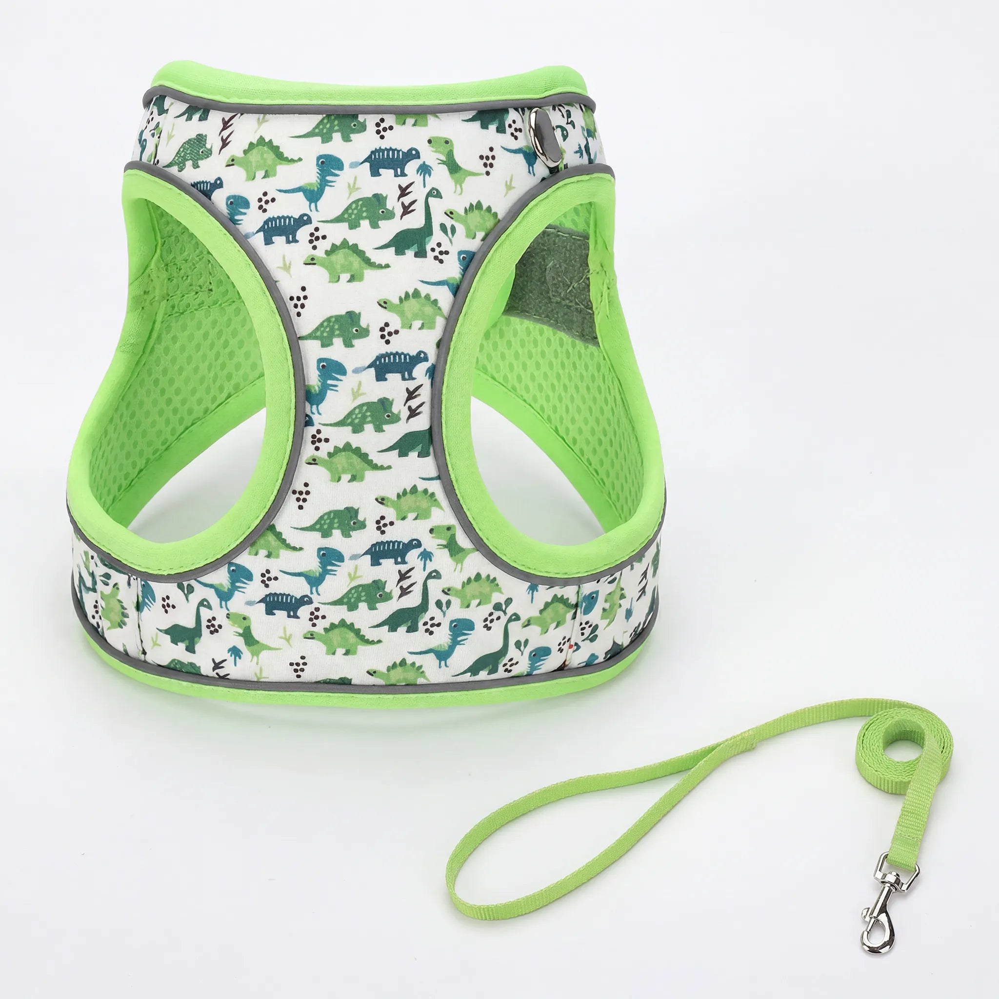 Escape Proof Cat Harness and Leash Set - Adjustable Soft Mesh Floral Vest with Reflective Strips, Breathable No-Choke Step-in Walking Harness for Small Cats Kittens, Purple