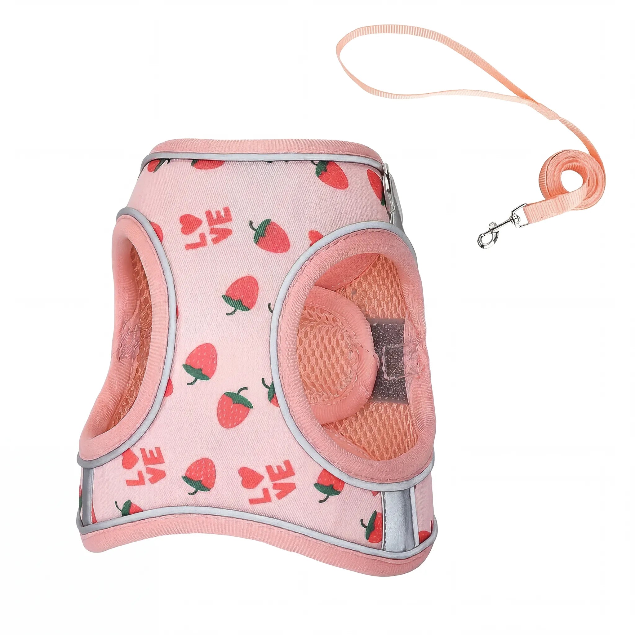 Escape Proof Cat Harness and Leash Set - Adjustable Soft Mesh Floral Vest with Reflective Strips, Breathable No-Choke Step-in Walking Harness for Small Cats Kittens, Purple