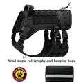Multifunctional Tactical Dog Harness with MOLLE System, Heavy Duty Abrasion & Bite Resistant for Training & Adventure